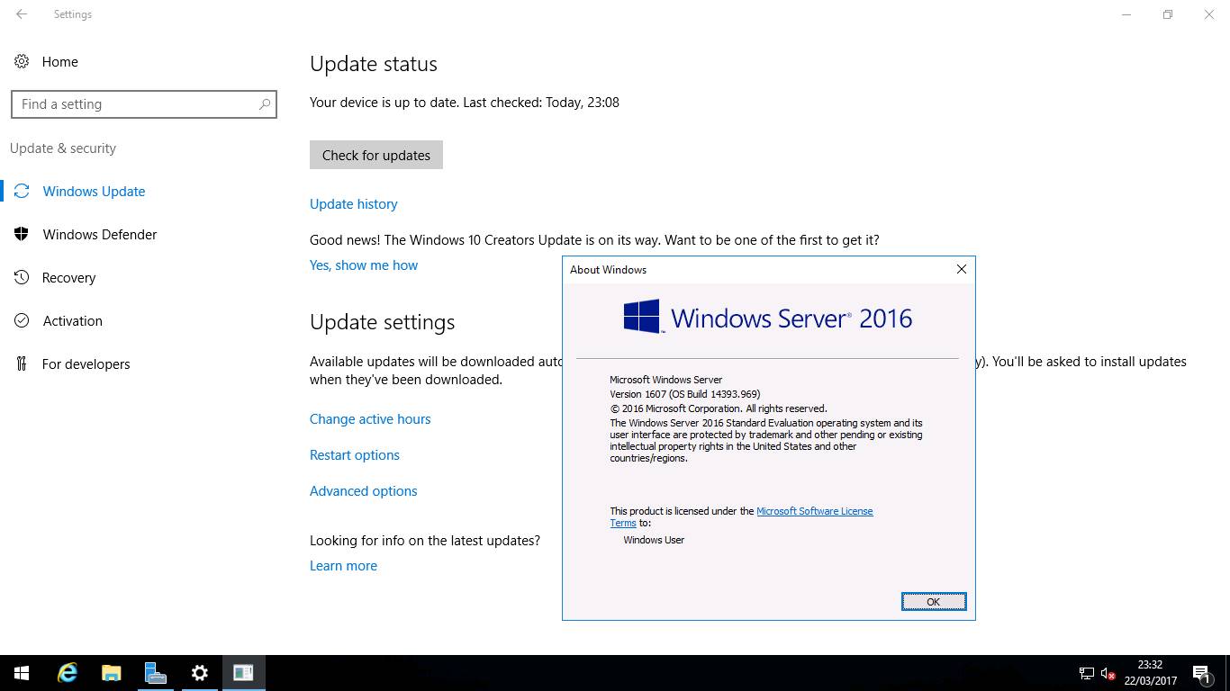 Interfejs użytkownika systemu zapożyczony po Windows 10.