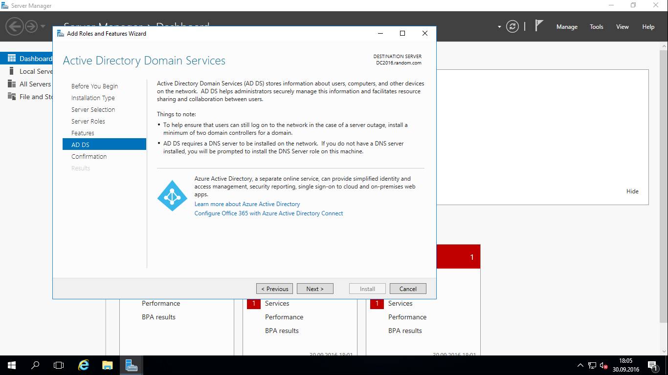Integracja serwera z usługami Microsoft Azure.