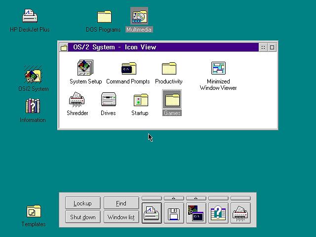 Pulpit systemu OS/2 Warp w wersji 3.x