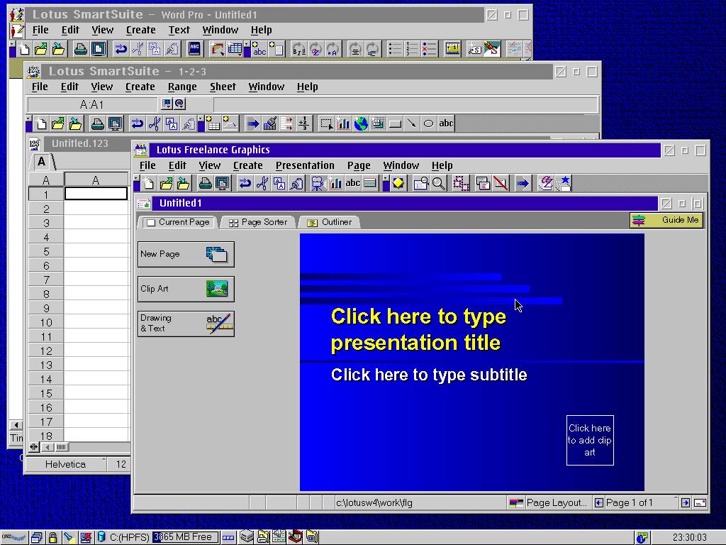 Program biurowy Lotus do tworzenia prezentacji, arkuszy kalkulacyjnych i dokumentów tylko w IBM OS/2.