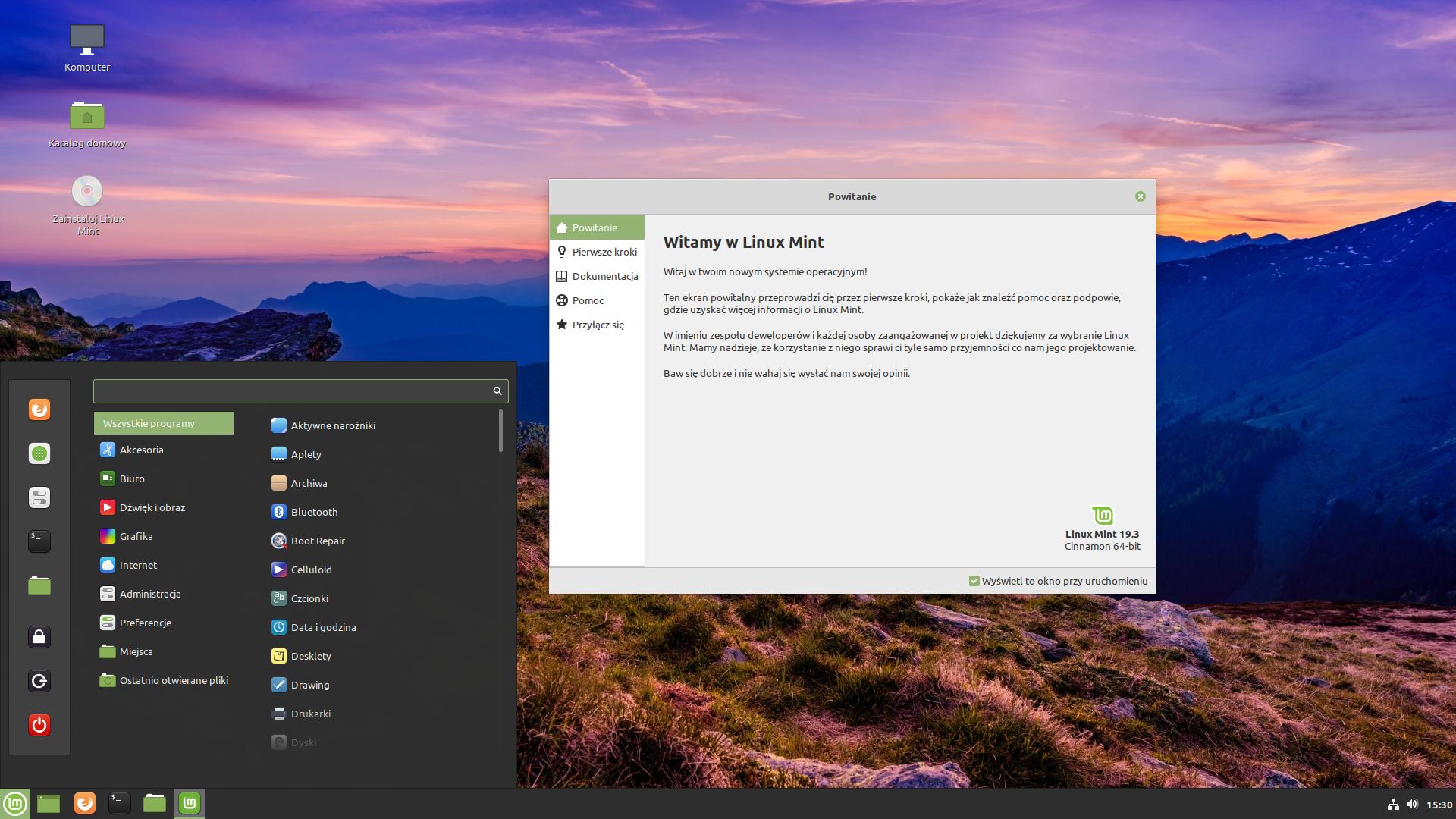 Obrazek przedstawiający główny interfejs systemu