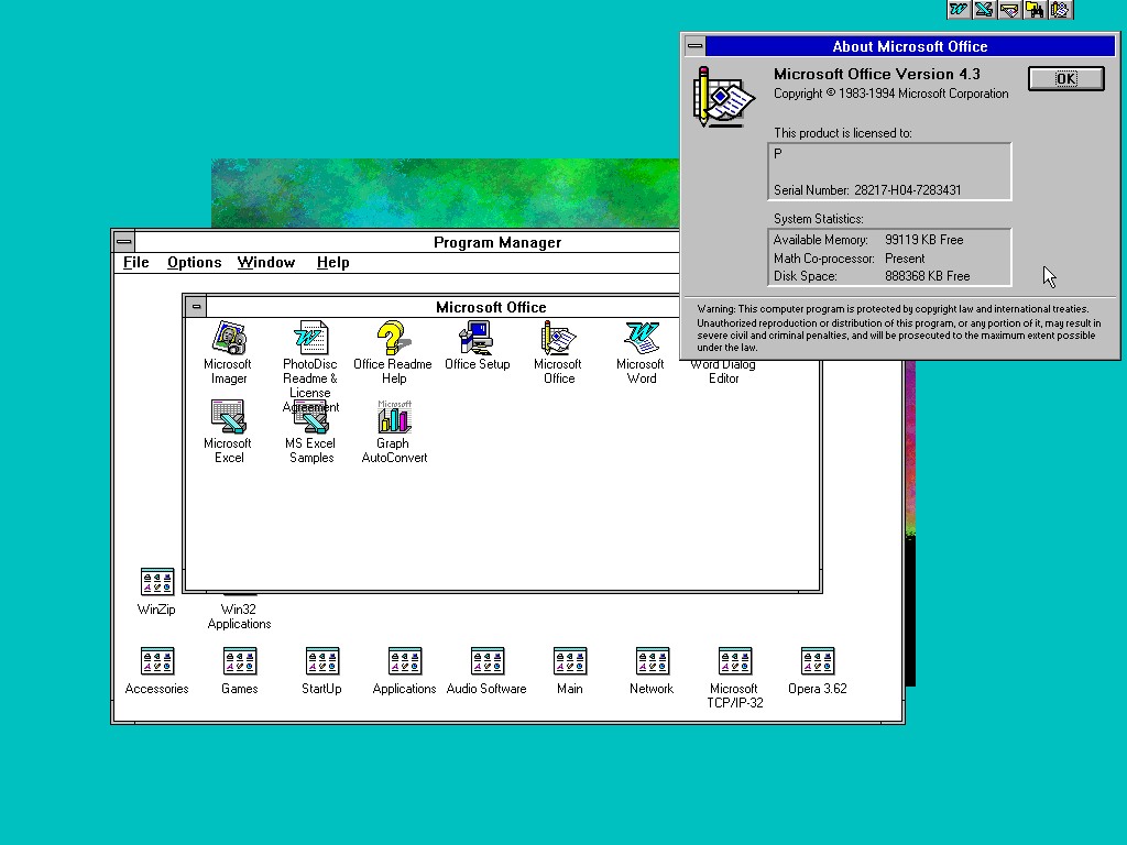 Obrazek przedstawiający główny interfejs programu Office