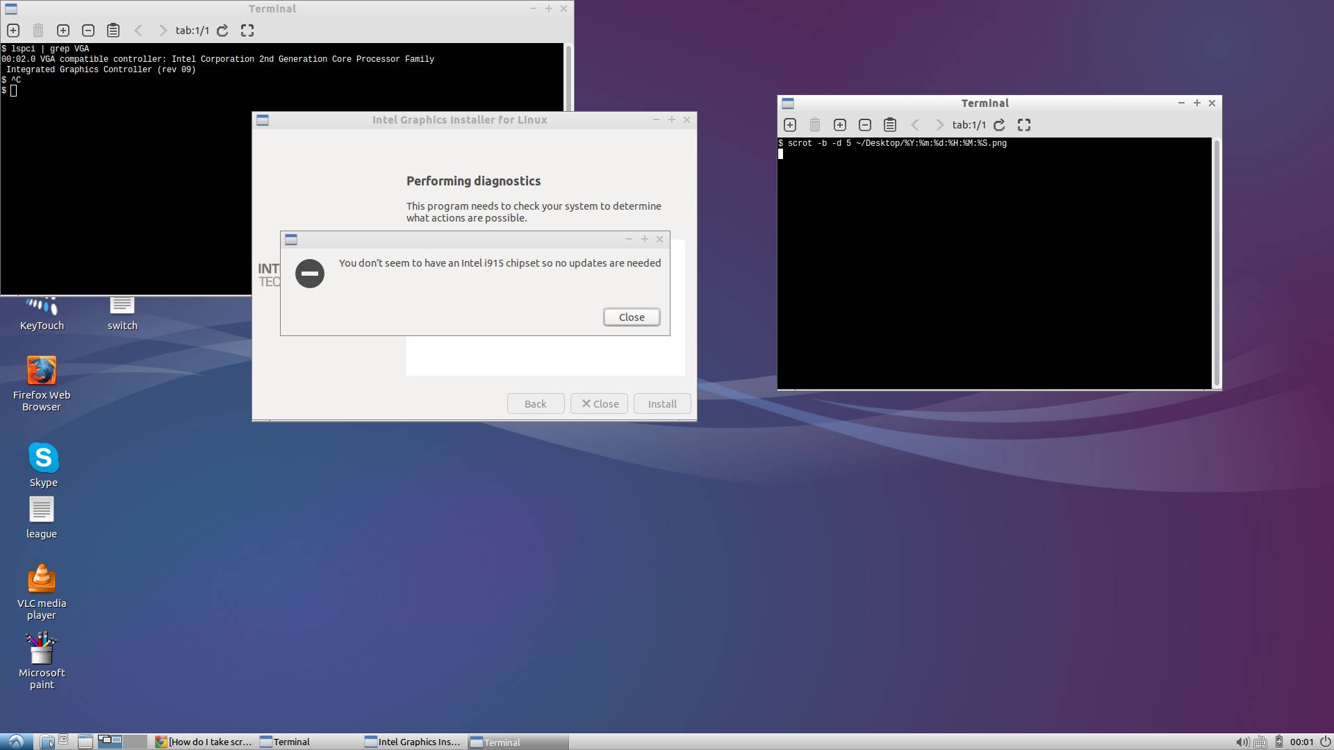 Powłoka systemowa systemu Linux Lubuntu.