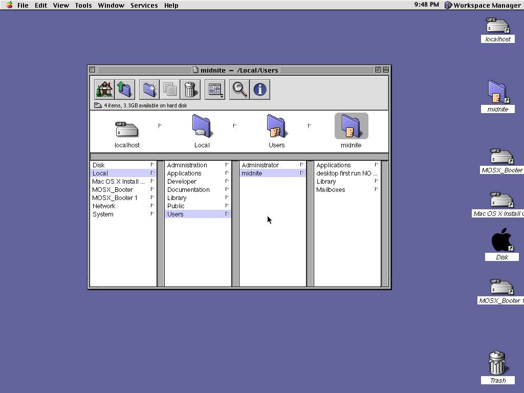 Eksplorator plików Apple MacOS 7.x.