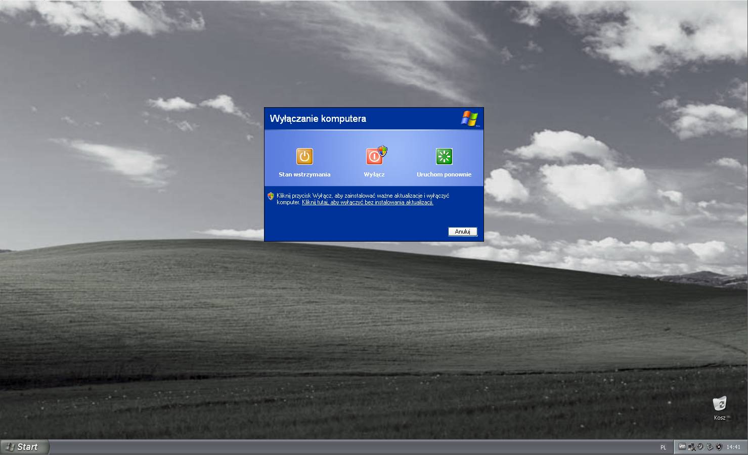 Nowy wygląd ekranu zamykania systemu operacyjnego.